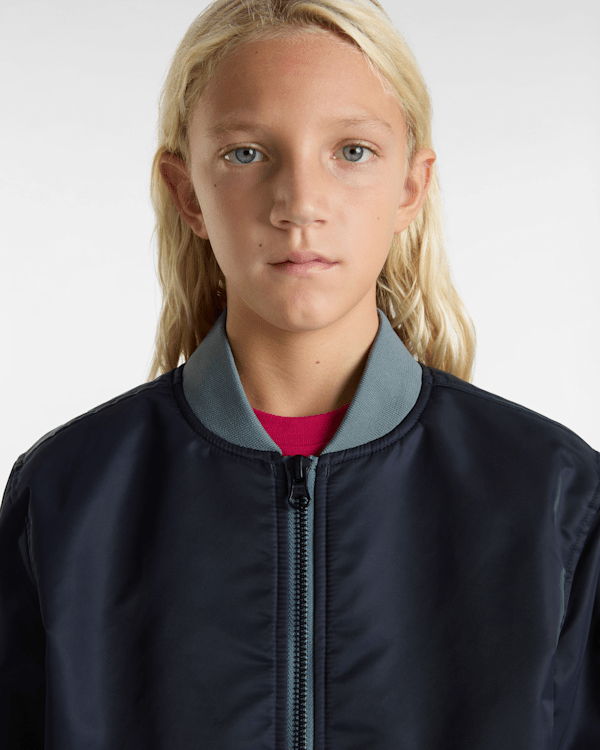 Kids Copley Bomber Jacket (8-14 Years) in Blue| Vans UK
