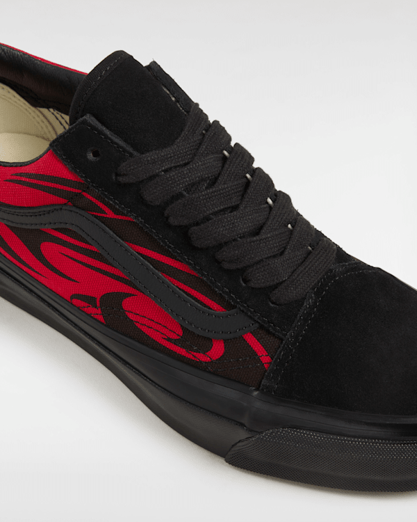 Vans Old Skool Flame Black 未使用 Vans - Kids Old Skool Shoes | Black (Metallic Flame