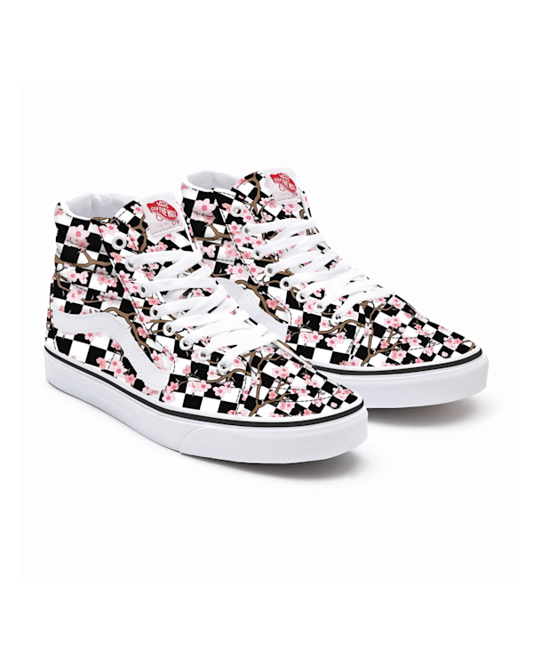 Customs Cherry Blossom Checkerboard Sk8-Hi in Multicolour