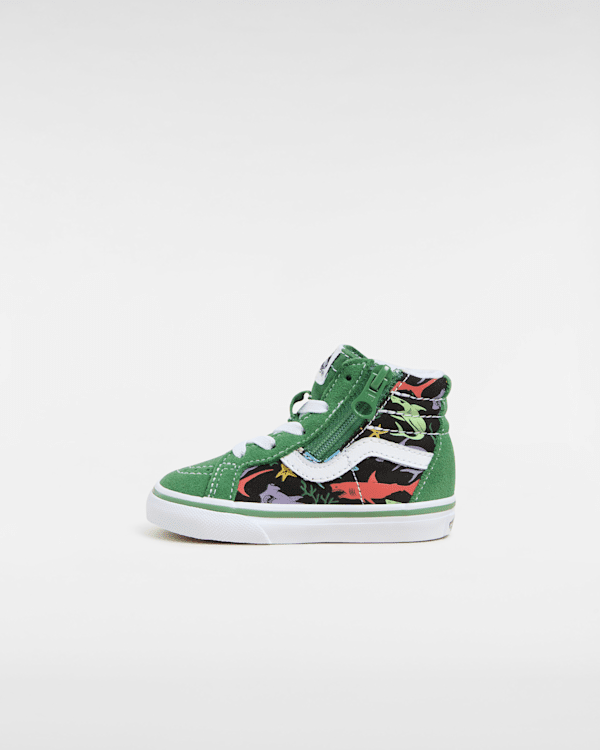 Toddler Sk8-Hi Side Zip Shoes (1-4 Years) in Green| Vans SE