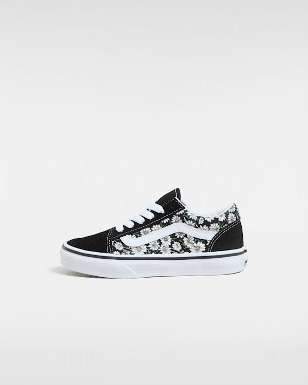 Kids Old Skool Daisies Shoes (4-8 Years) in Black| Vans UK