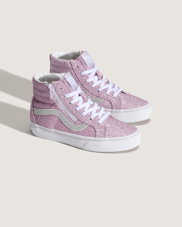 High Five!　４枚 Kids Sk8-Hi Side Zip Shoes (4-8 years) in Lilac| Vans UK
