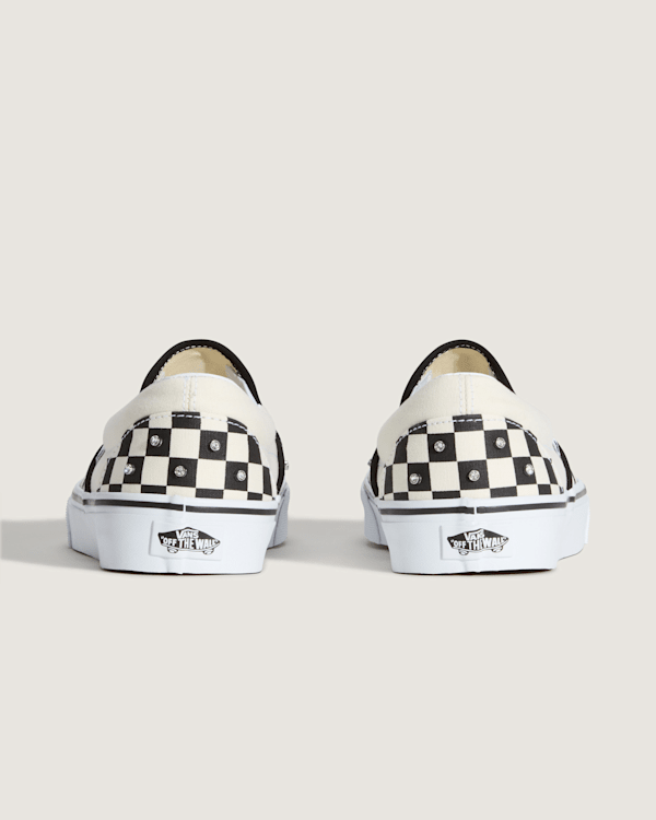 Slip-On Checkerboard Shoes in Black| Vans UK