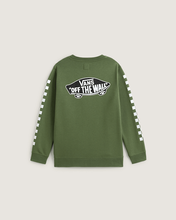 Kids Exposition Check Sweatshirt (8-14 Years) in Green| Vans UK