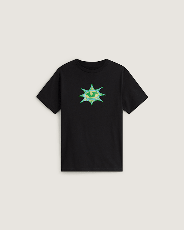 Kids Star Checker T-Shirt (8-14 years) in Black| Vans SE