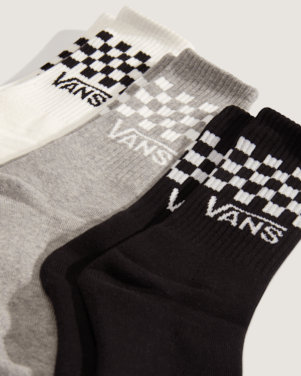 Kids Classic Crew Socks (3 Pairs) in Black| Vans UK