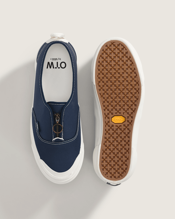 Woven Vans Otw Logo OTW Authentic Zip Vibram Shoes In Blue| Vans UK