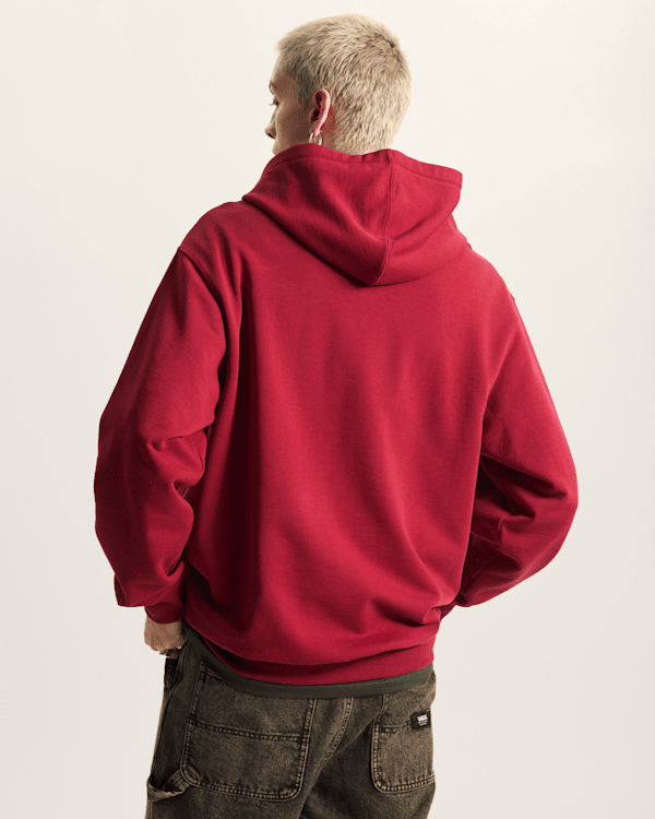 Salton Loose Zip Hoodie in Burgundy| Vans SE