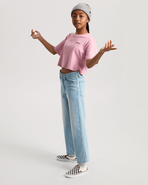 Kids Archived Crop T-Shirt (8-14 Years) in Pink| Vans DK