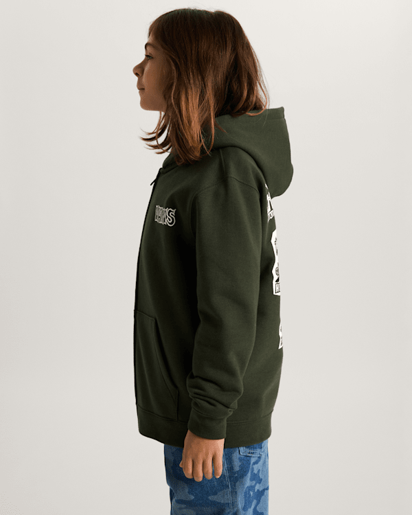 Sweat Zip Enfant Compagnie De Californie - Coupe Décontractée Kaki, Mixte, Qualité Coton/polyester, Idéal 16 Ans