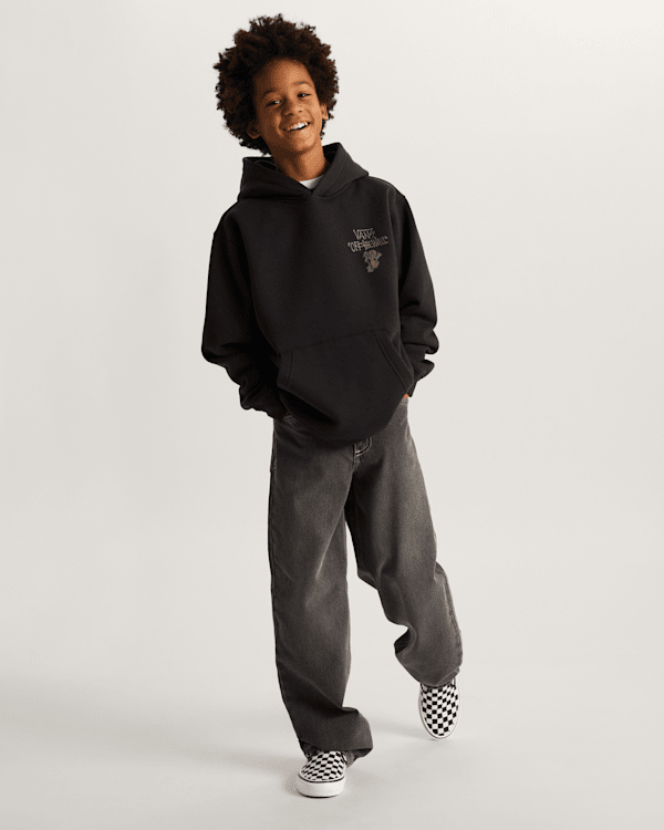 Kids Let Loose Pullover Hoodie (8-14 years) in Black| Vans SE