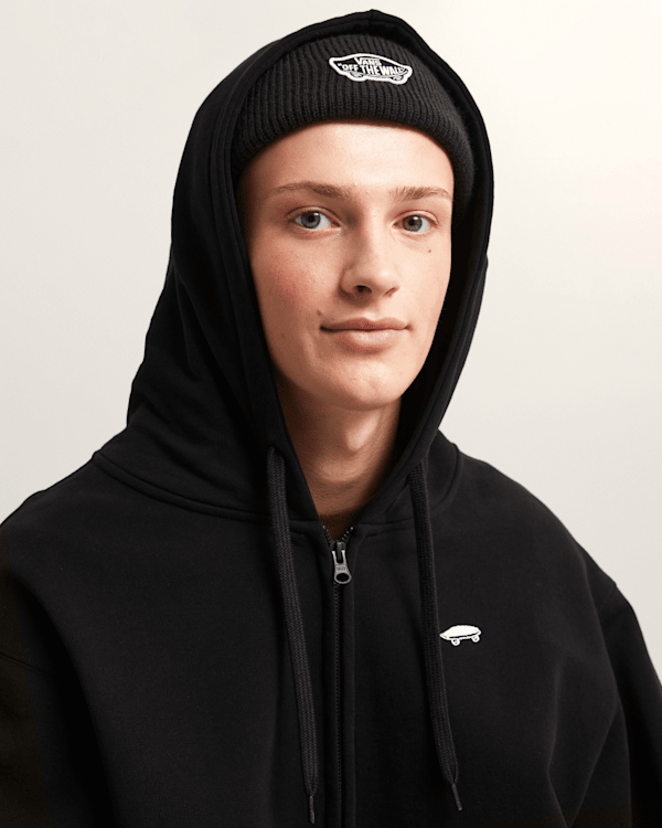 Salton Zip Pullover Hoodie in Black| Vans UK