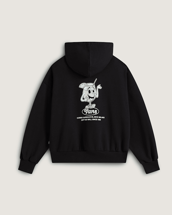 Milano Apertivo Retro Pullover Hoodie in Black| Vans DK