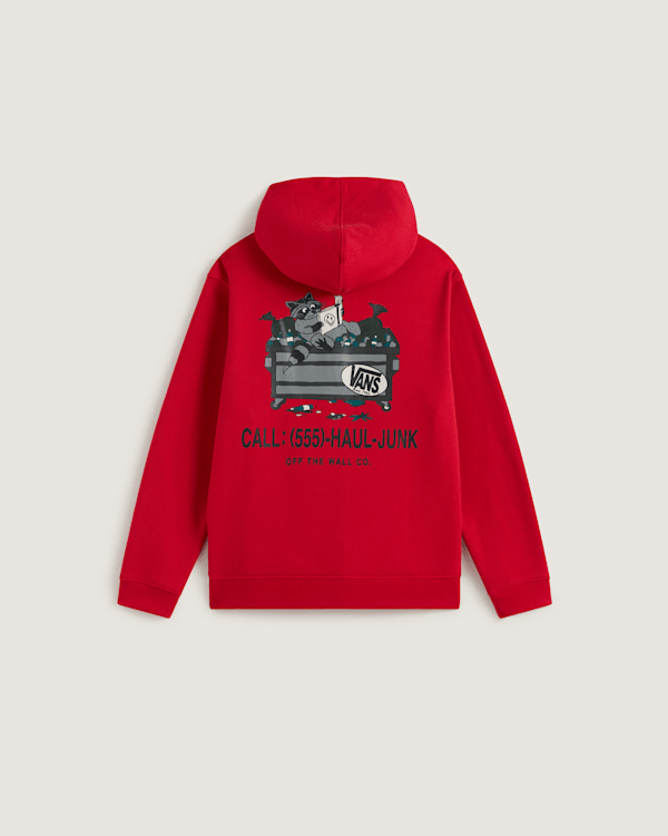 Kids Dumpster Raccoon Zip Hoodie (8-14 years) in Red| Vans DK