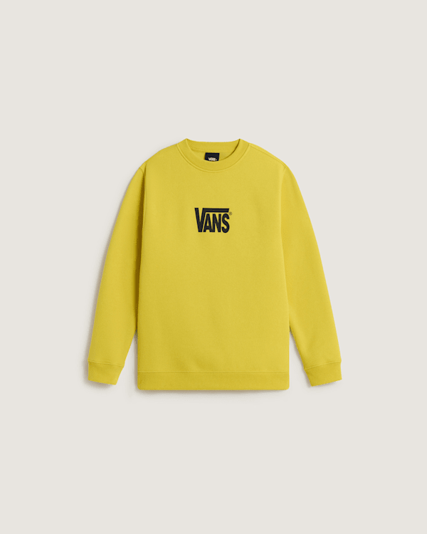 Kids Stretch Logo Crew Sweatshirt (8-14 Years) in Yellow| Vans SE