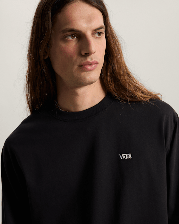 LEFT CHEST II LOOSE Long Sleeve T-Shirt in Black| Vans SE