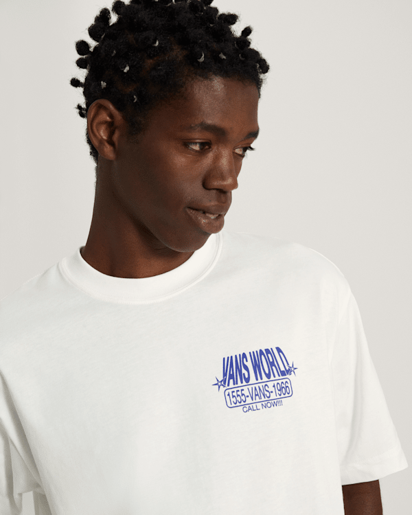 Vans World Intl SS Tee White in White| Vans SE