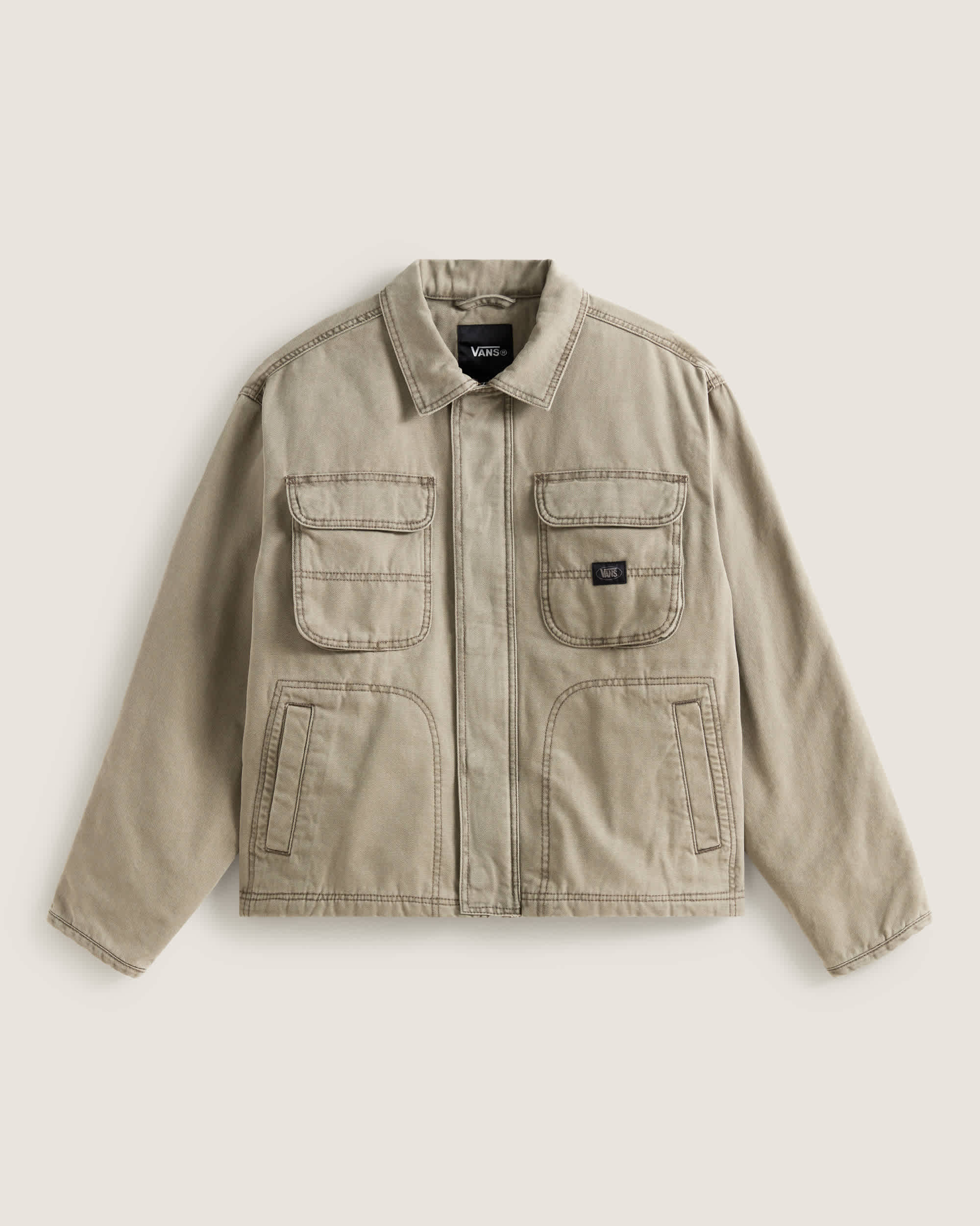 Umber Pigment Canvas Jacket VANS Beige HERO