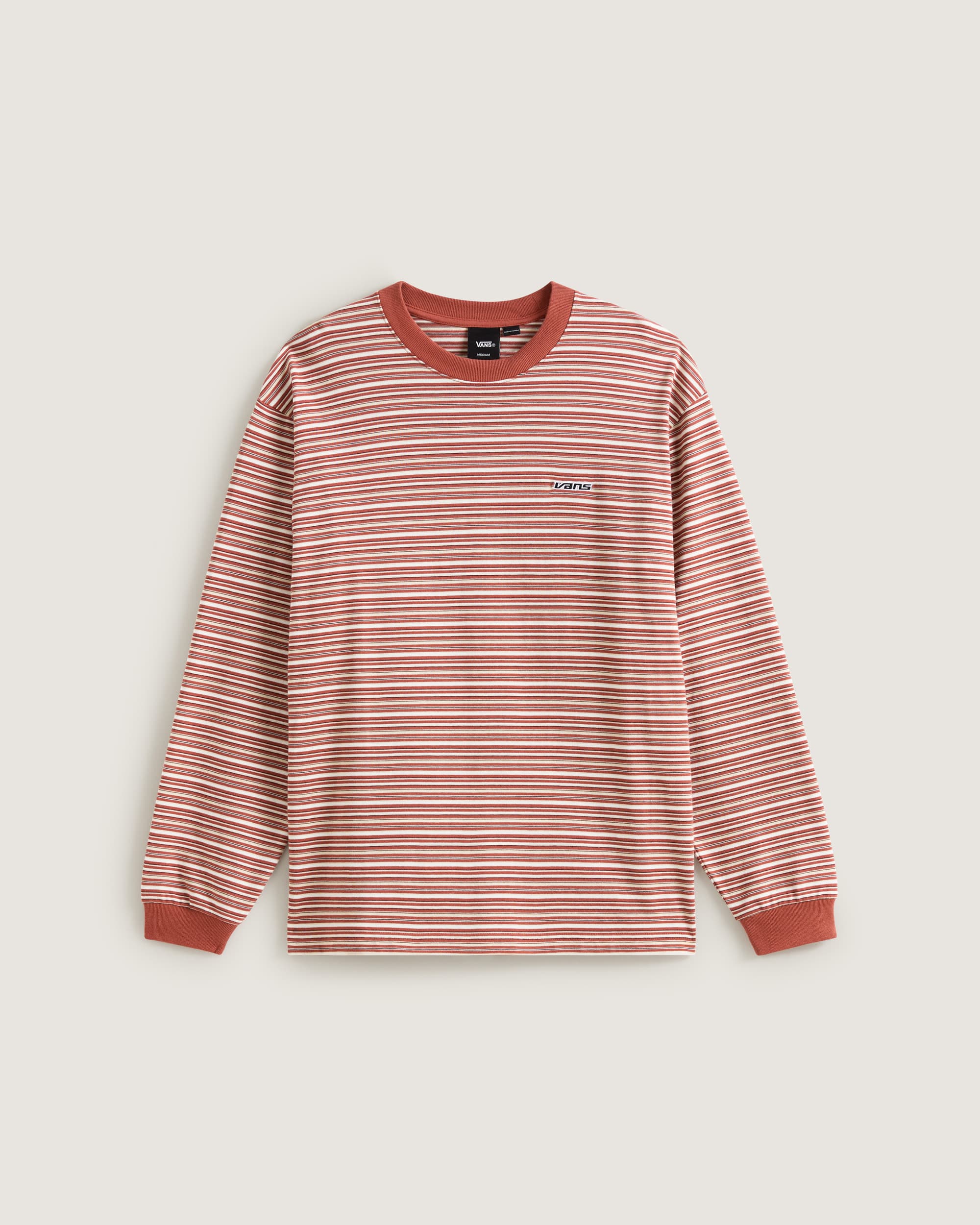 Wesley Stripe Long Sleeve Knit Shirt VANS Orange HERO
