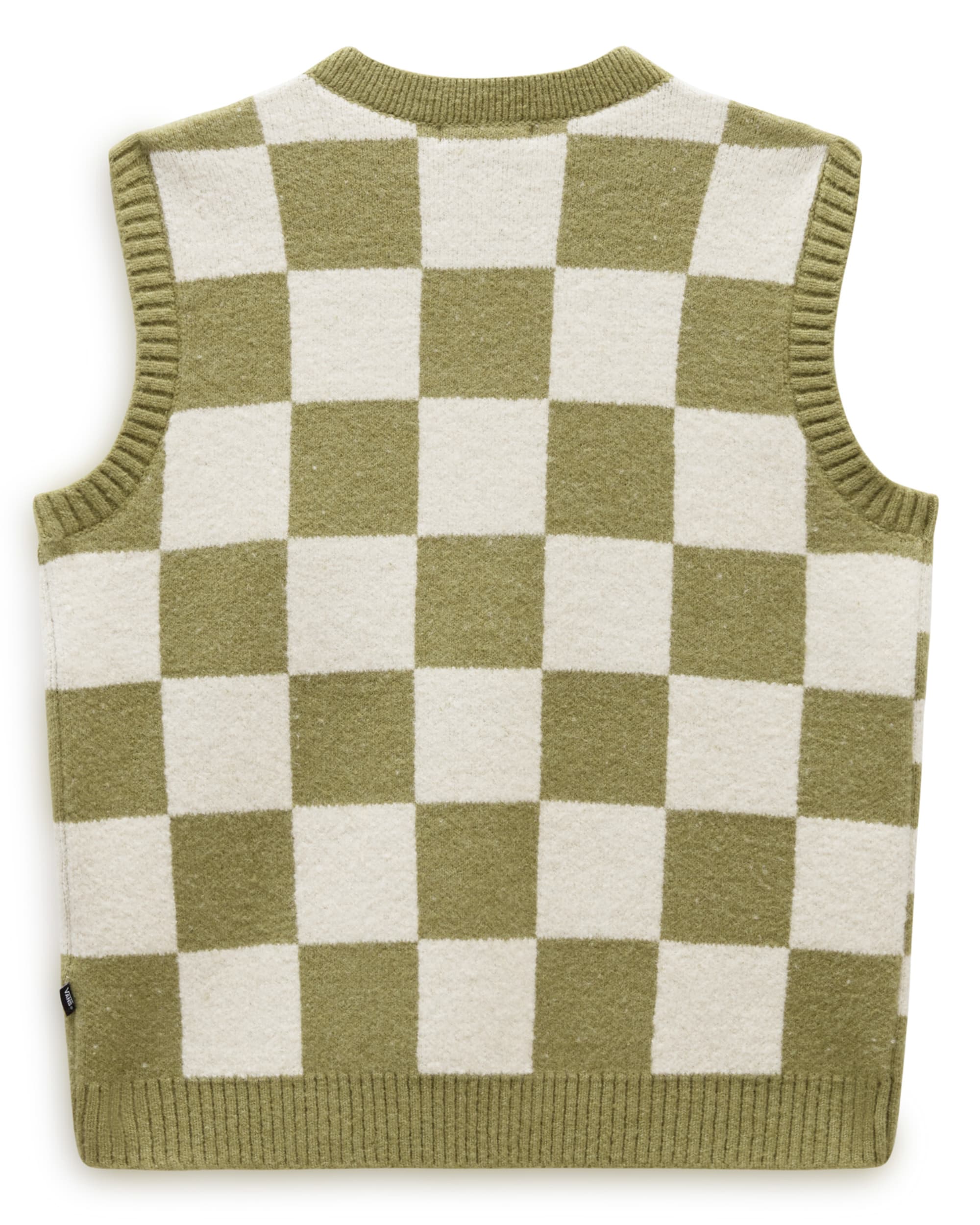 Courtyard Checker Sweater Vest VANS Green ALT10