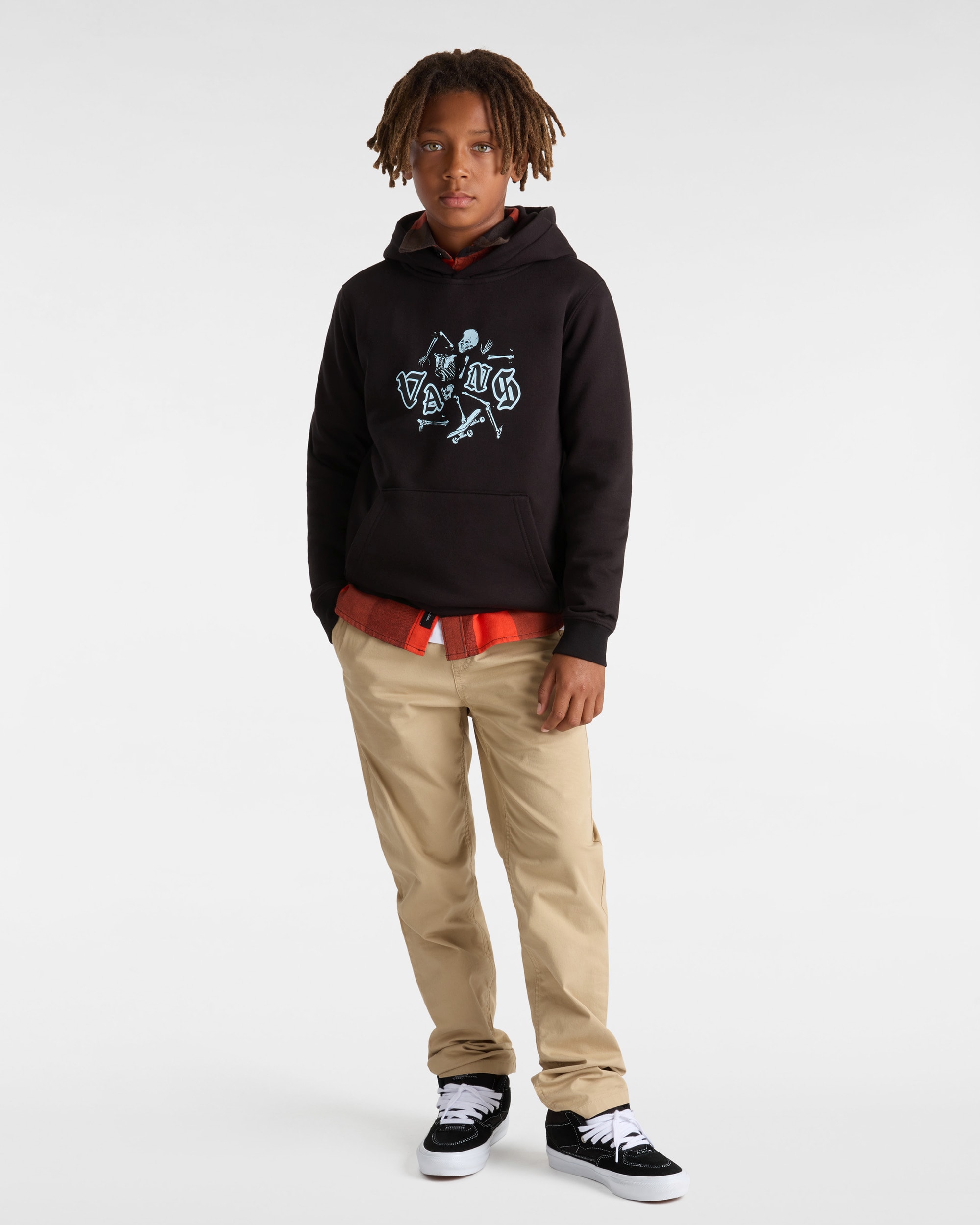 Felpa con cappuccio Bambinoa Shattered 814 anni VANS Nero ALT5