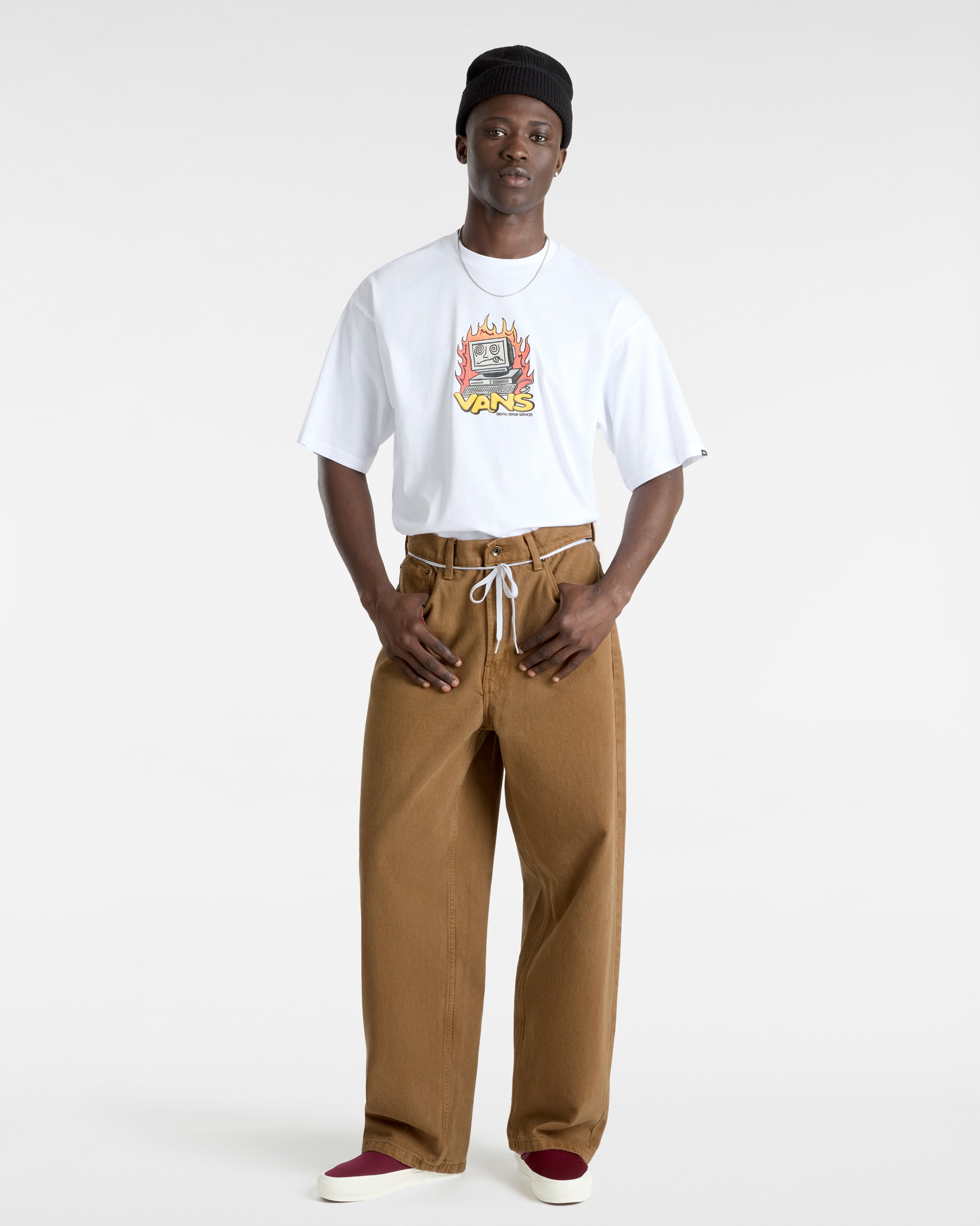 Check5 Baggy Denim Trousers VANS Brown ALT5