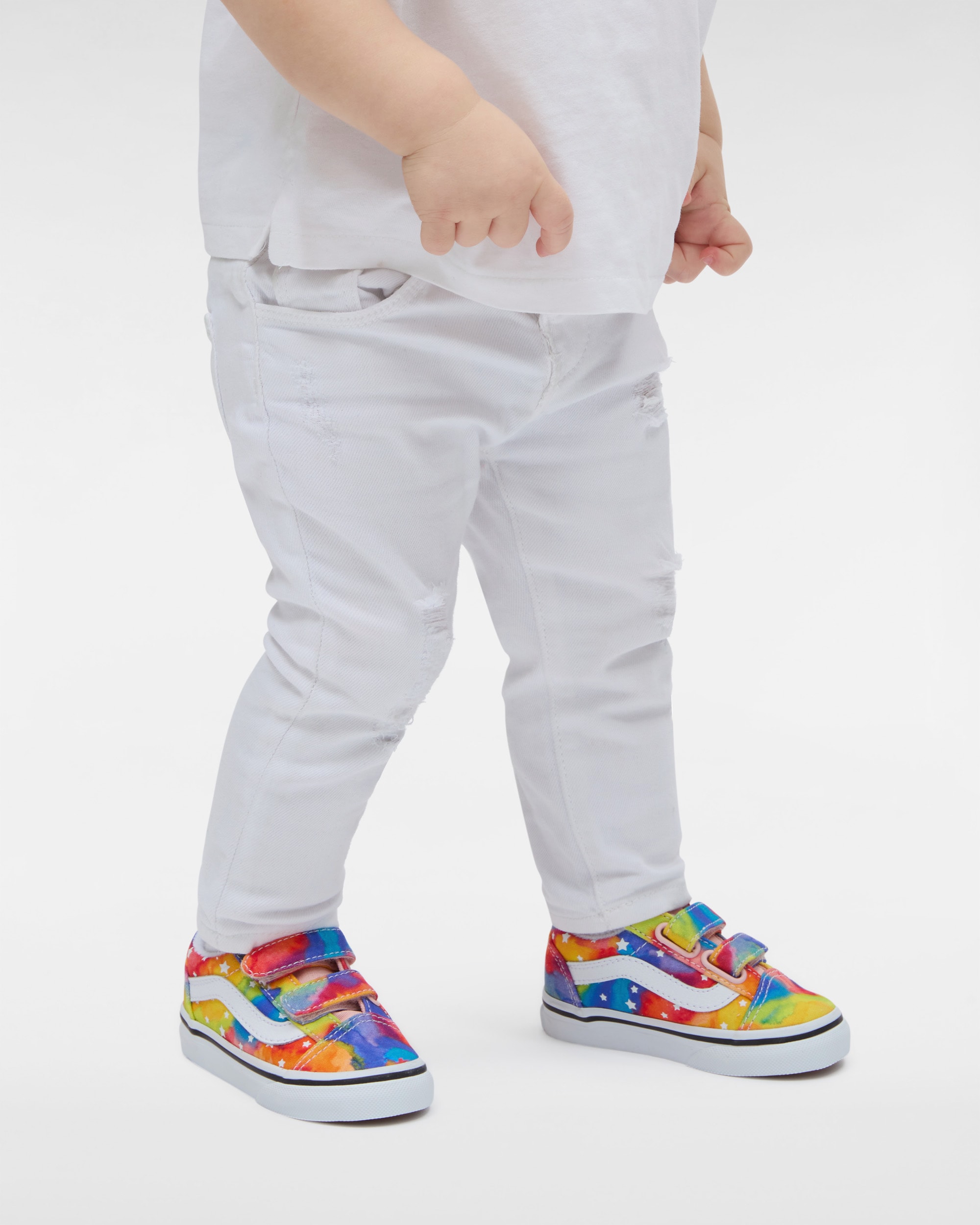 Toddler Old Skool Hook and Loop Shoes 14 Years VANS Multicolour ALT4