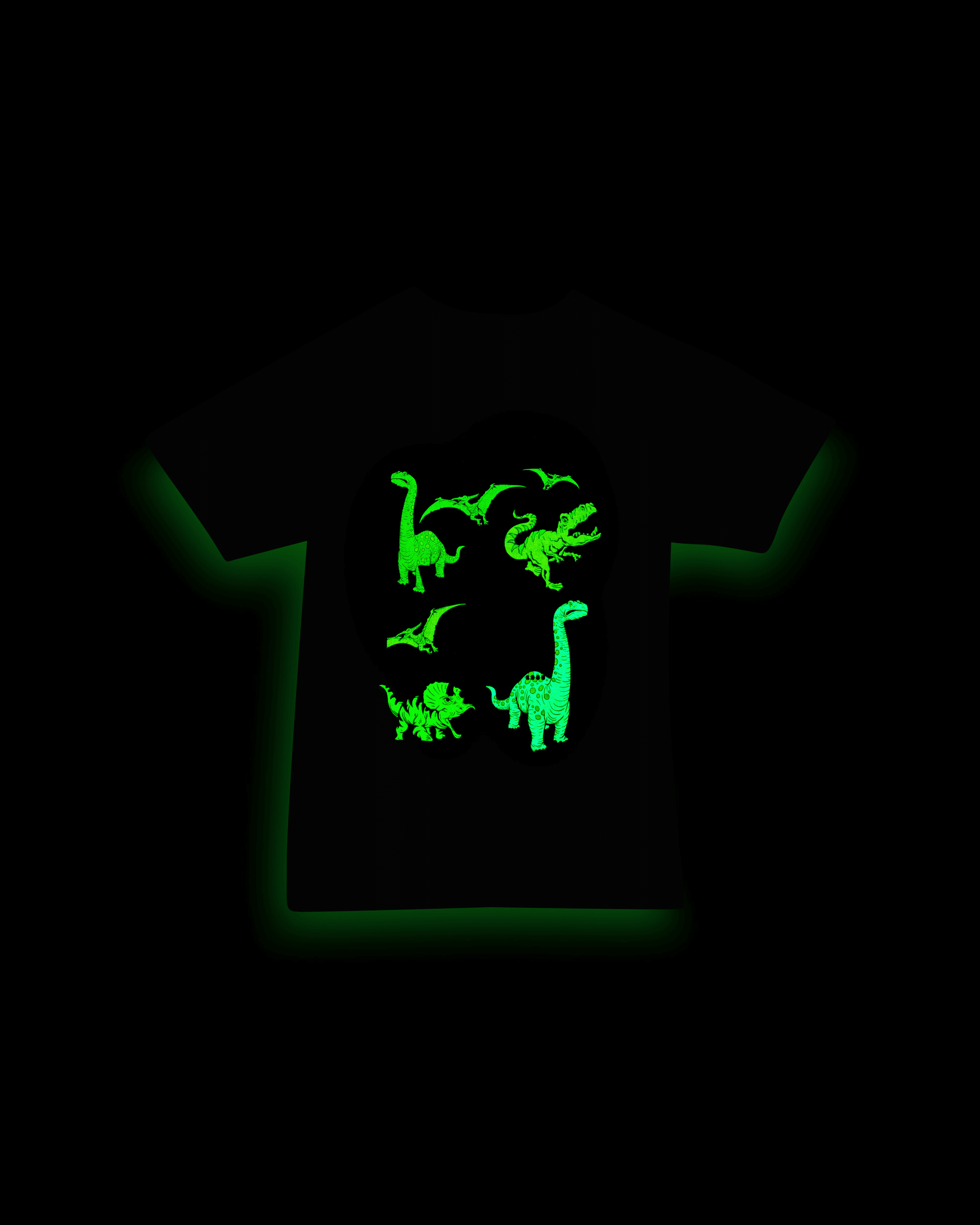 Kleine Kinder Glow Dino TShirt 28 Jahre VANS Schwarz ALT7