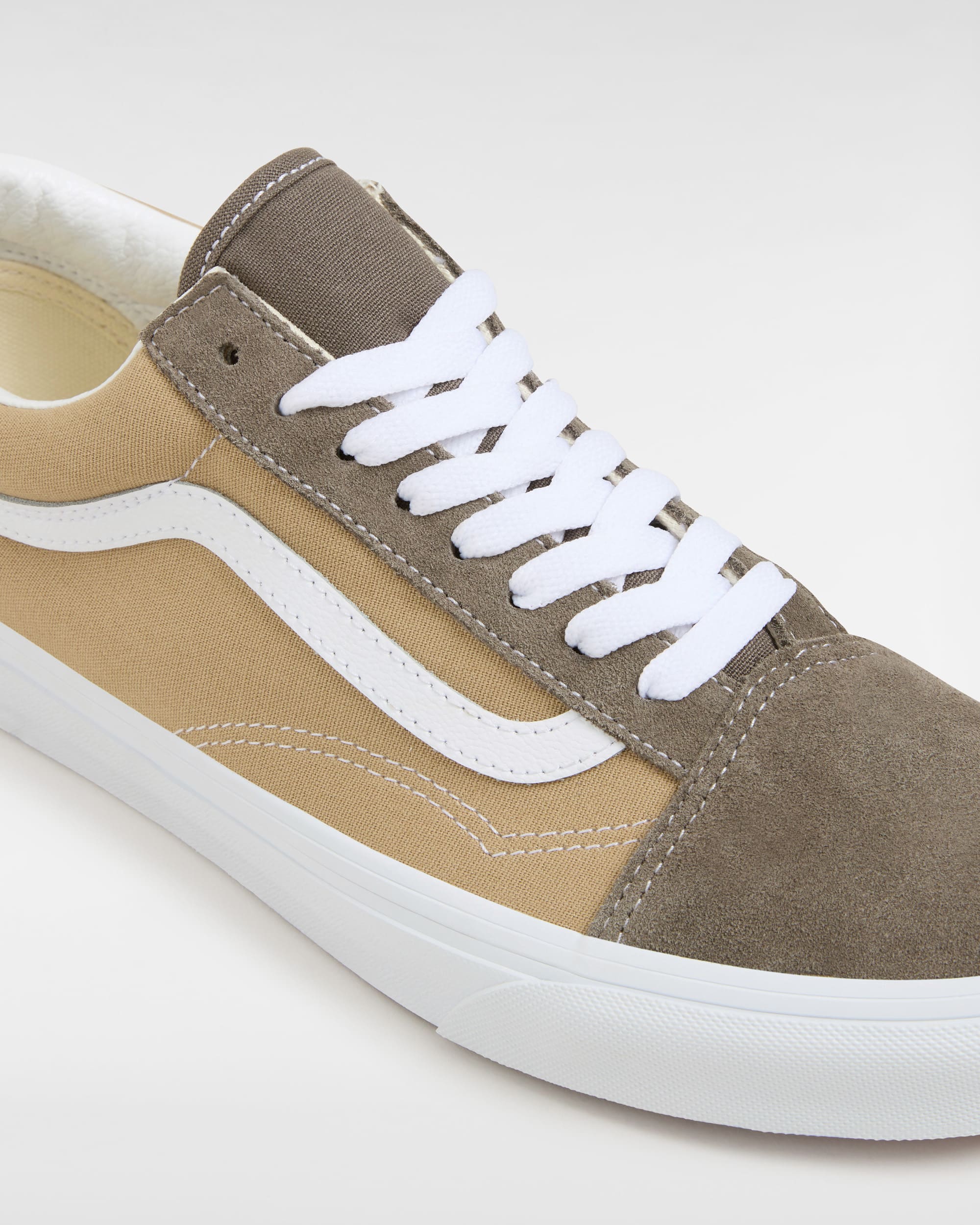 Old Skool Canvas Suede Shoes VANS Brown ALT3