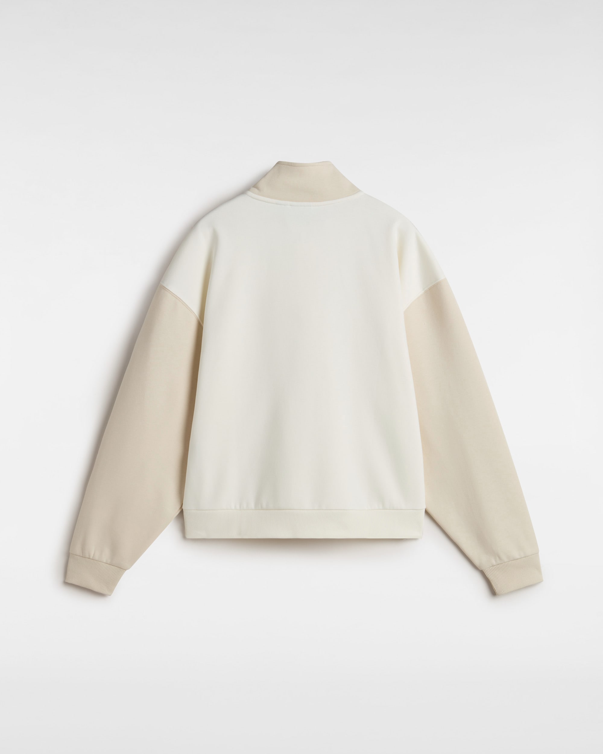Sweatshirt Colorblock Half Zip Mock VANS Beige ALT1