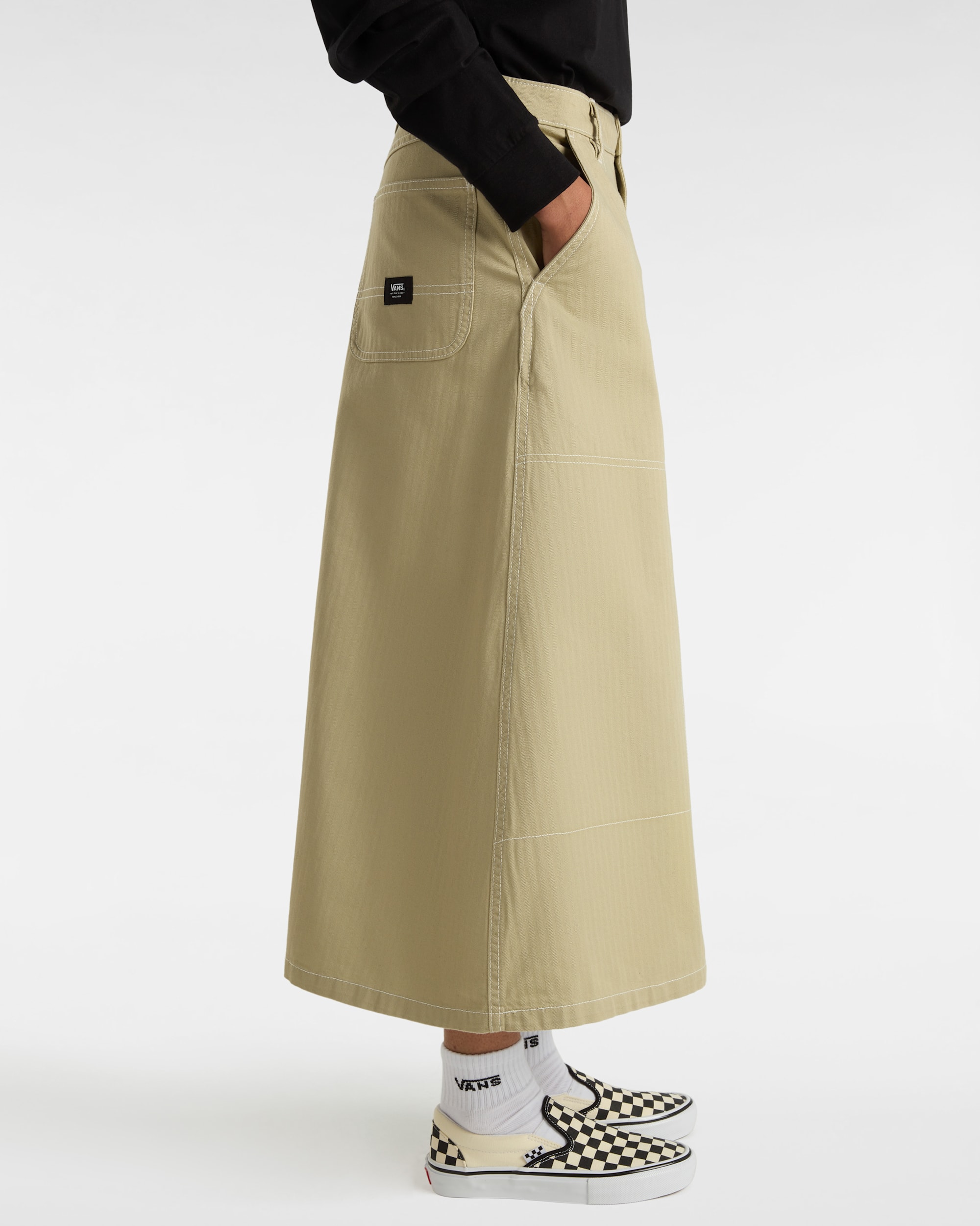 Jupe Codey Long Flare Utility VANS Beige ALT3