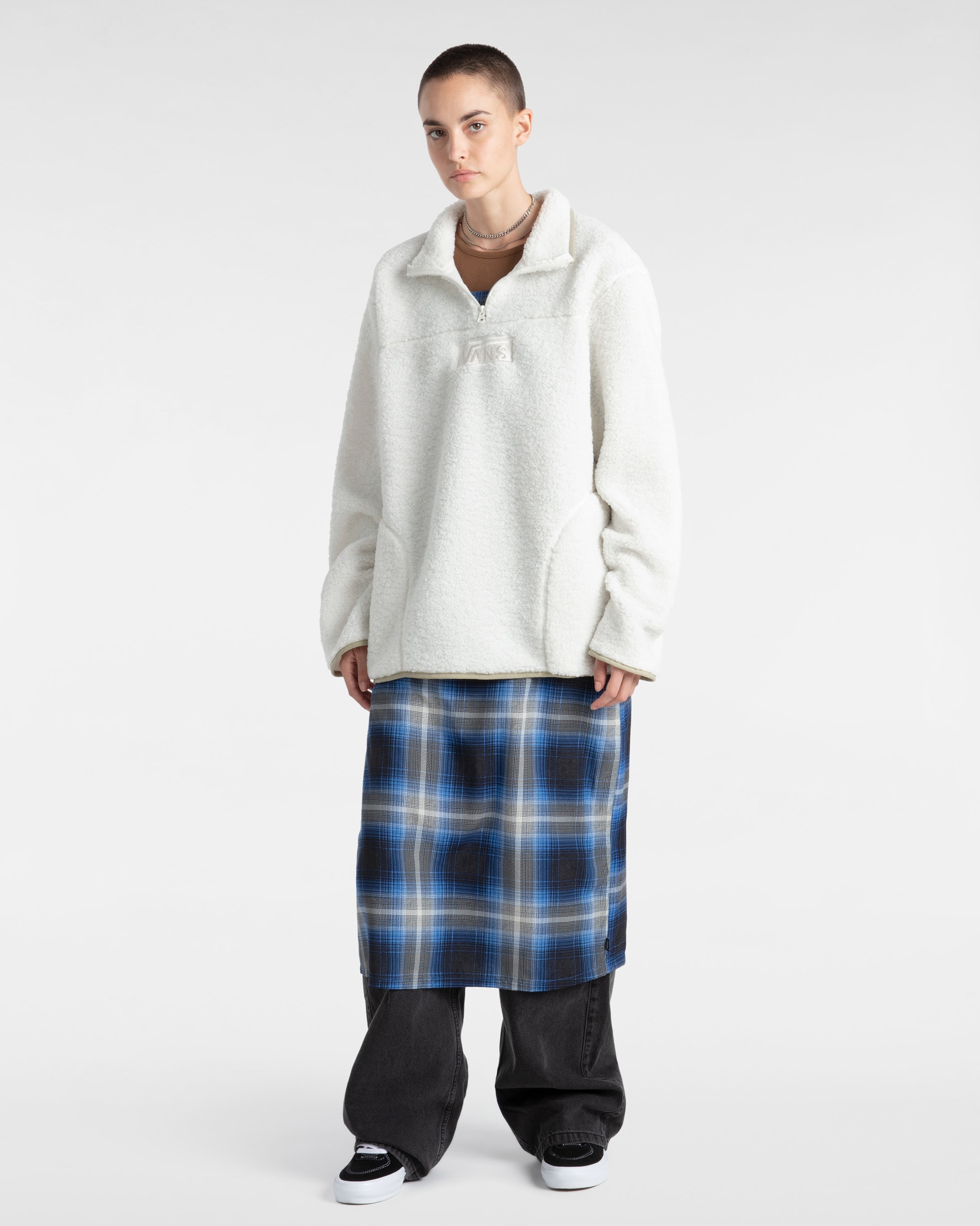 Polaire Vans Boxed Sherpa Quarter  VANS Blanc ALT3