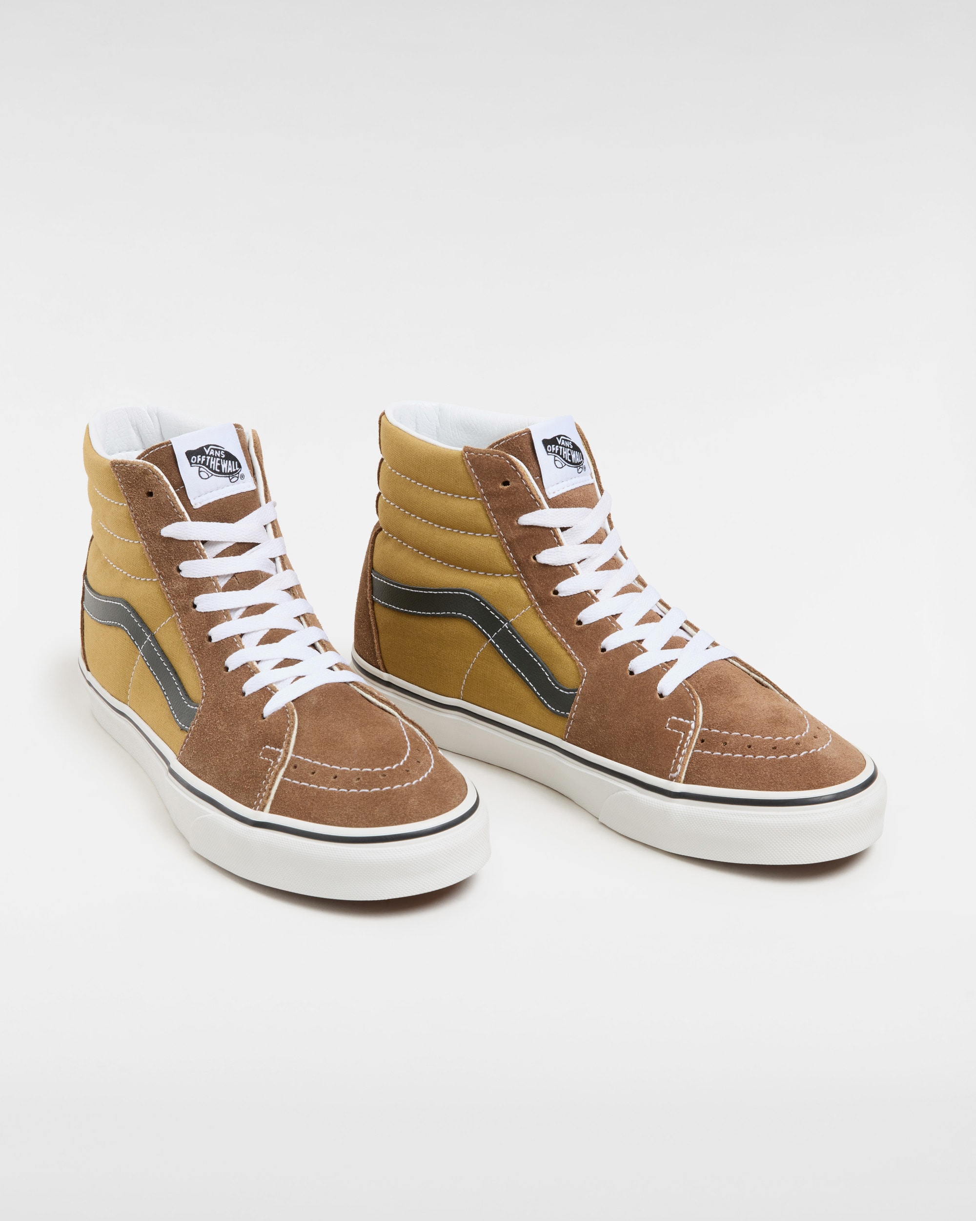 Chaussures en daim et toile Sk8Hi VANS Marron ALT1