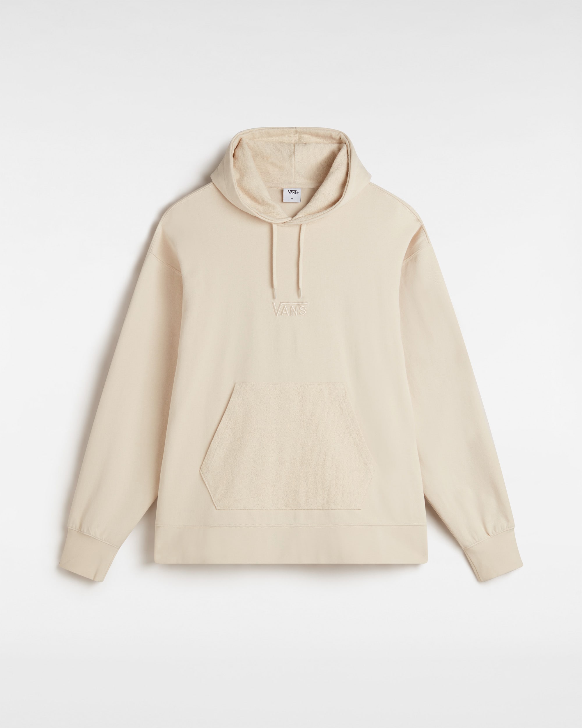 Premium Oversized Pullover Logo Hoodie VANS Beige HERO