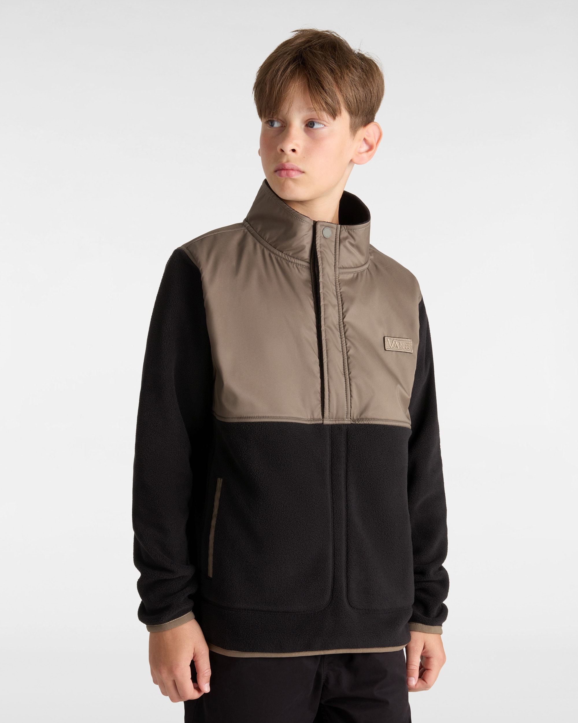 Sudadera polar de velln Ranford de nios 814 aos VANS NegroMarrn ALT2