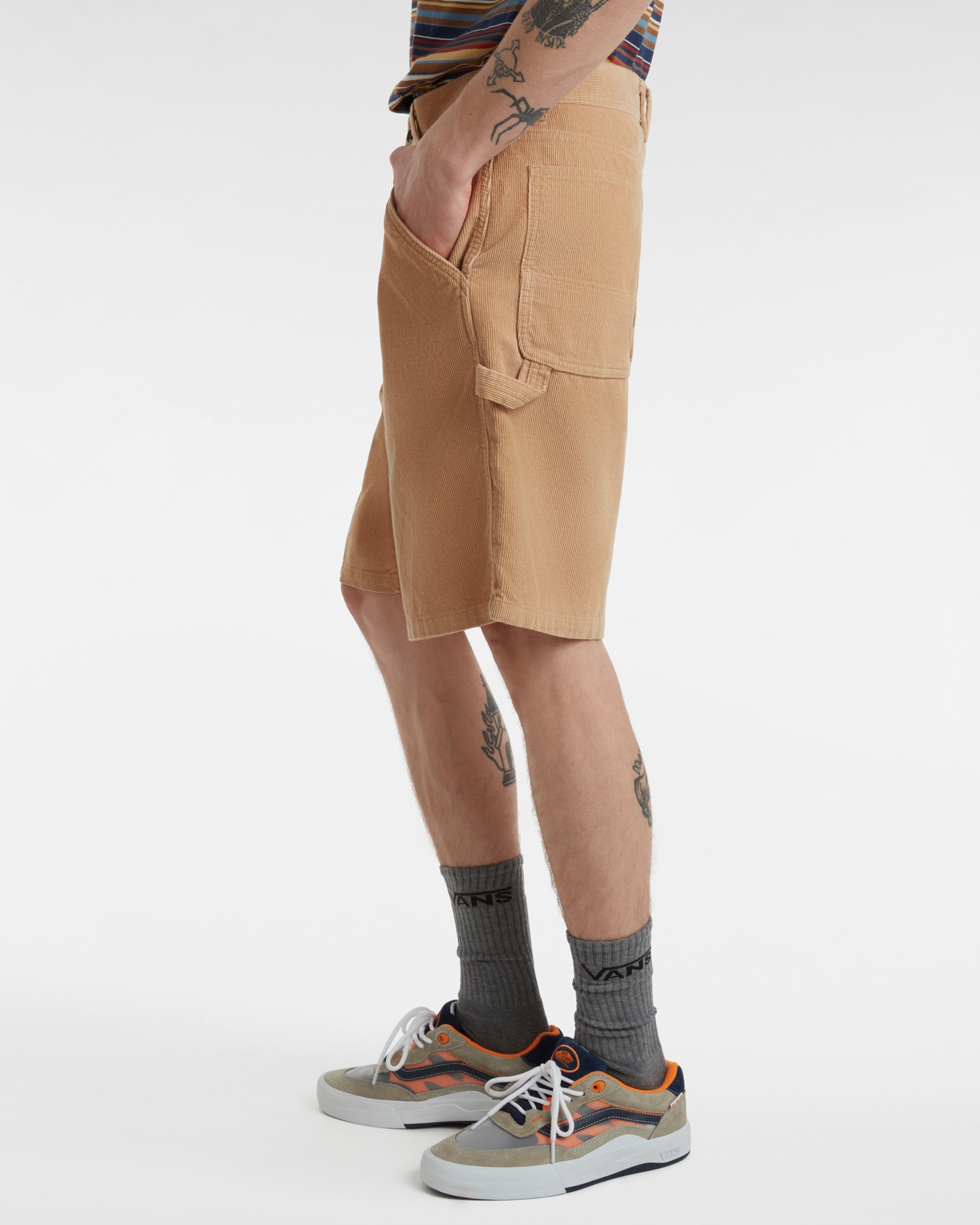 Drill Chore Loose Carpenter 21 Corduroy Shorts VANS Beige ALT4