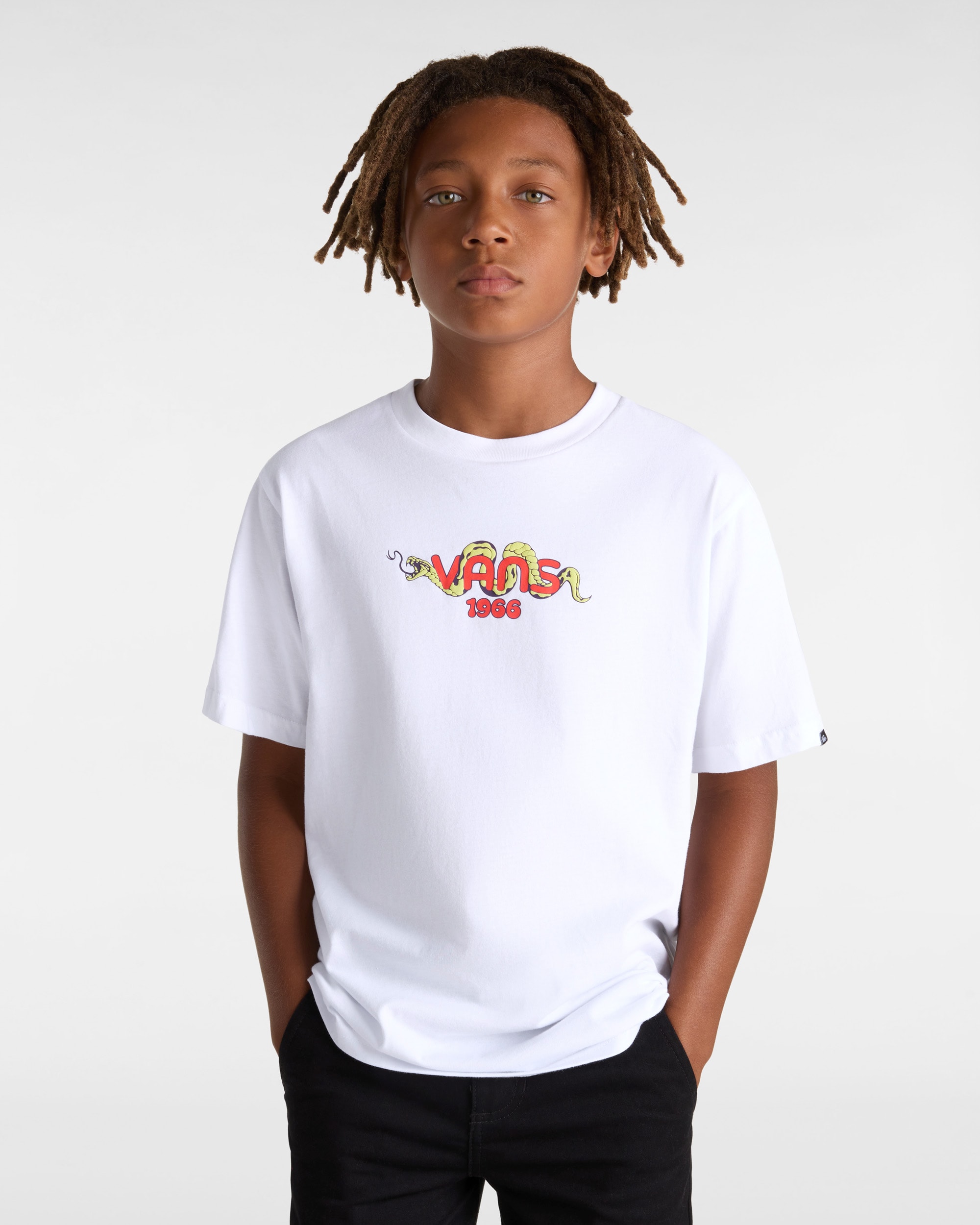 Kids Goodness Snakes TShirt 814 Years VANS White ALT2