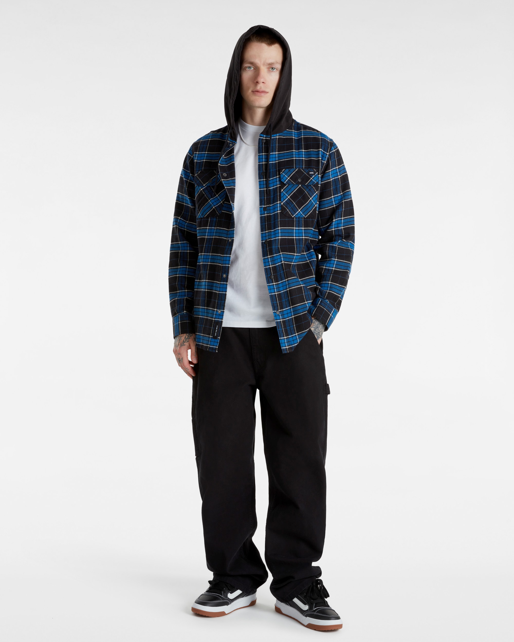 Parkway Hooded Long Sleeve Woven Shirt VANS Black ALT5