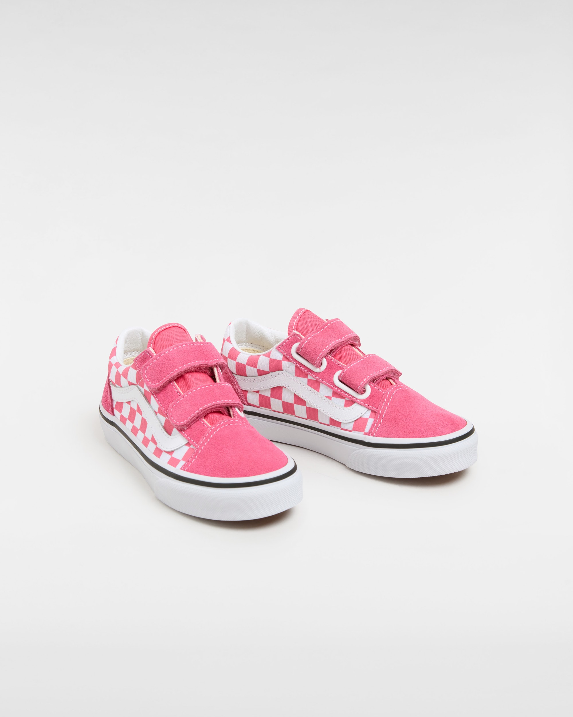 Zapatillas Old Skool Checkerboard con cierre adherente de nios 48 aos VANS Rosa ALT1