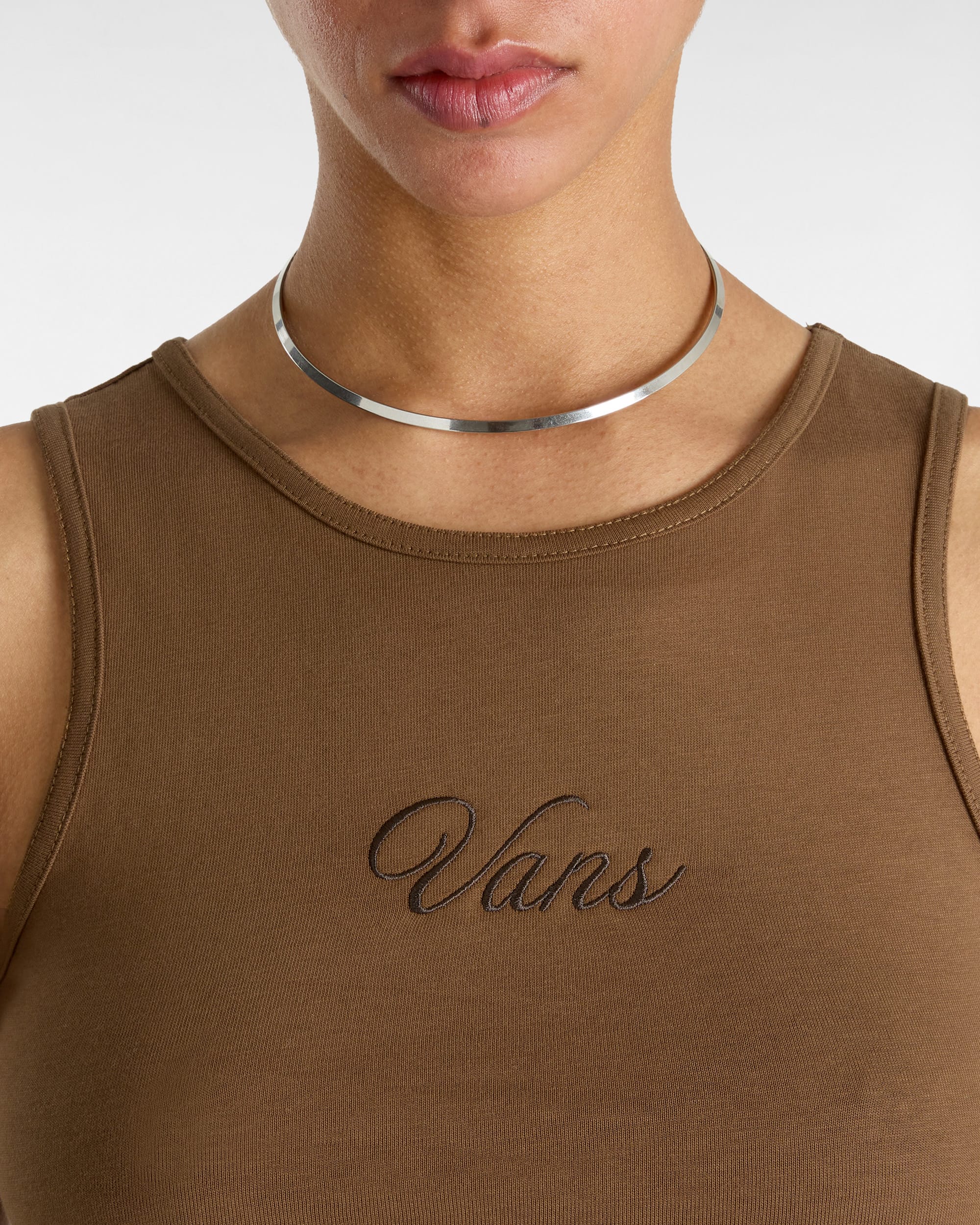 Small Staple Fitted Crop Tanktop VANS Braun ALT5