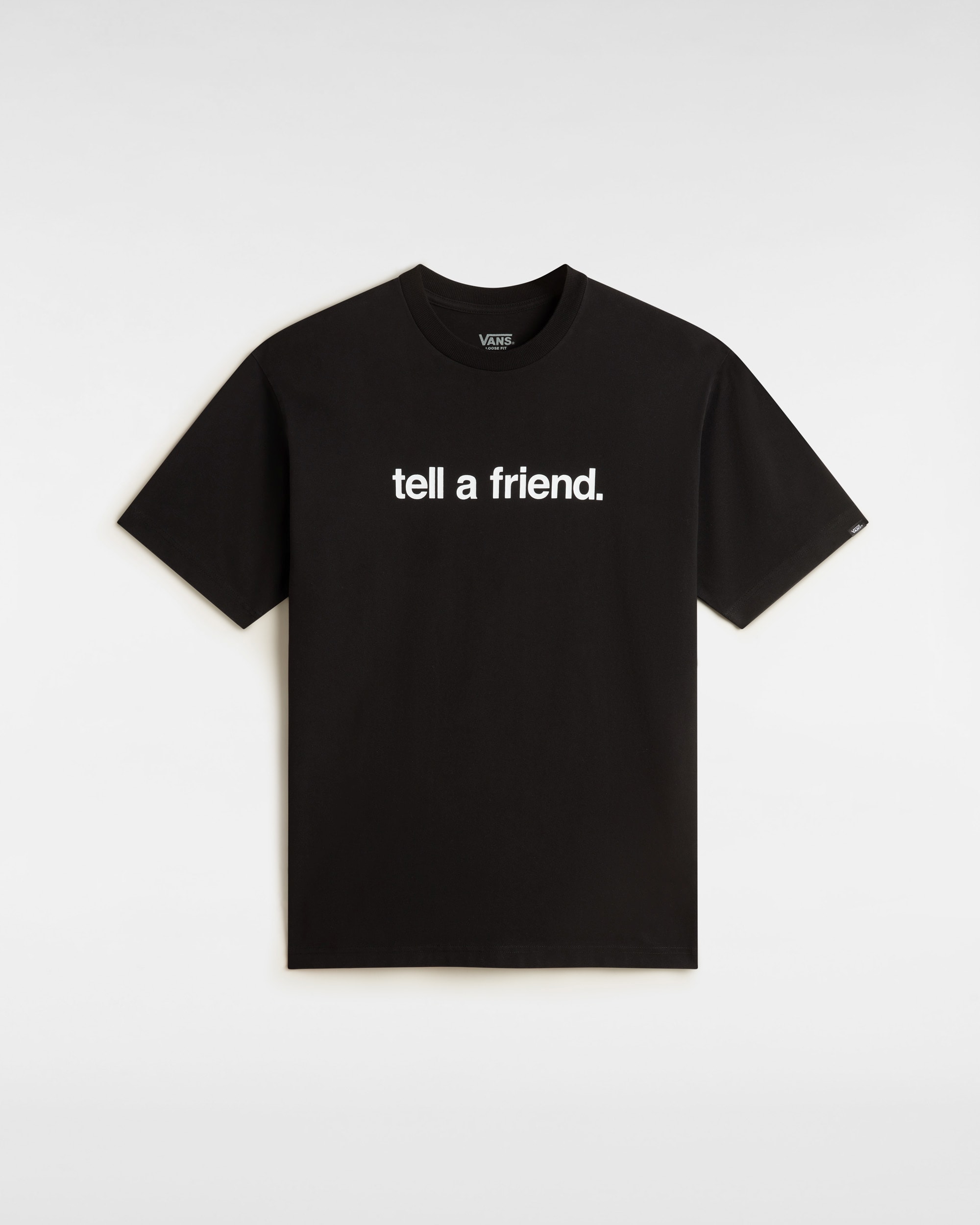 Tshirt Tell a Friend VANS Noir HERO