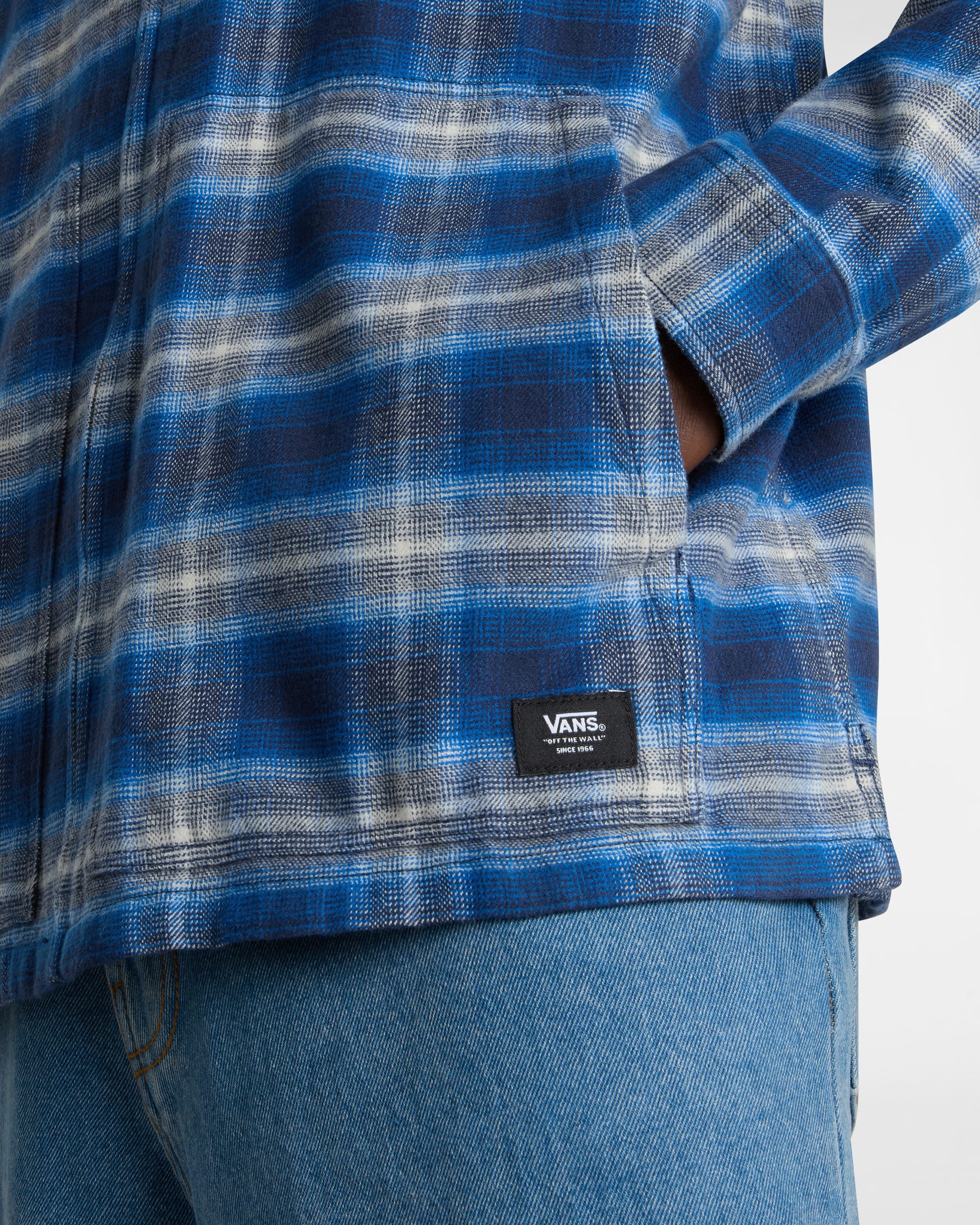 Montwood Zip Flannel Shirt in Blue| Vans UK
