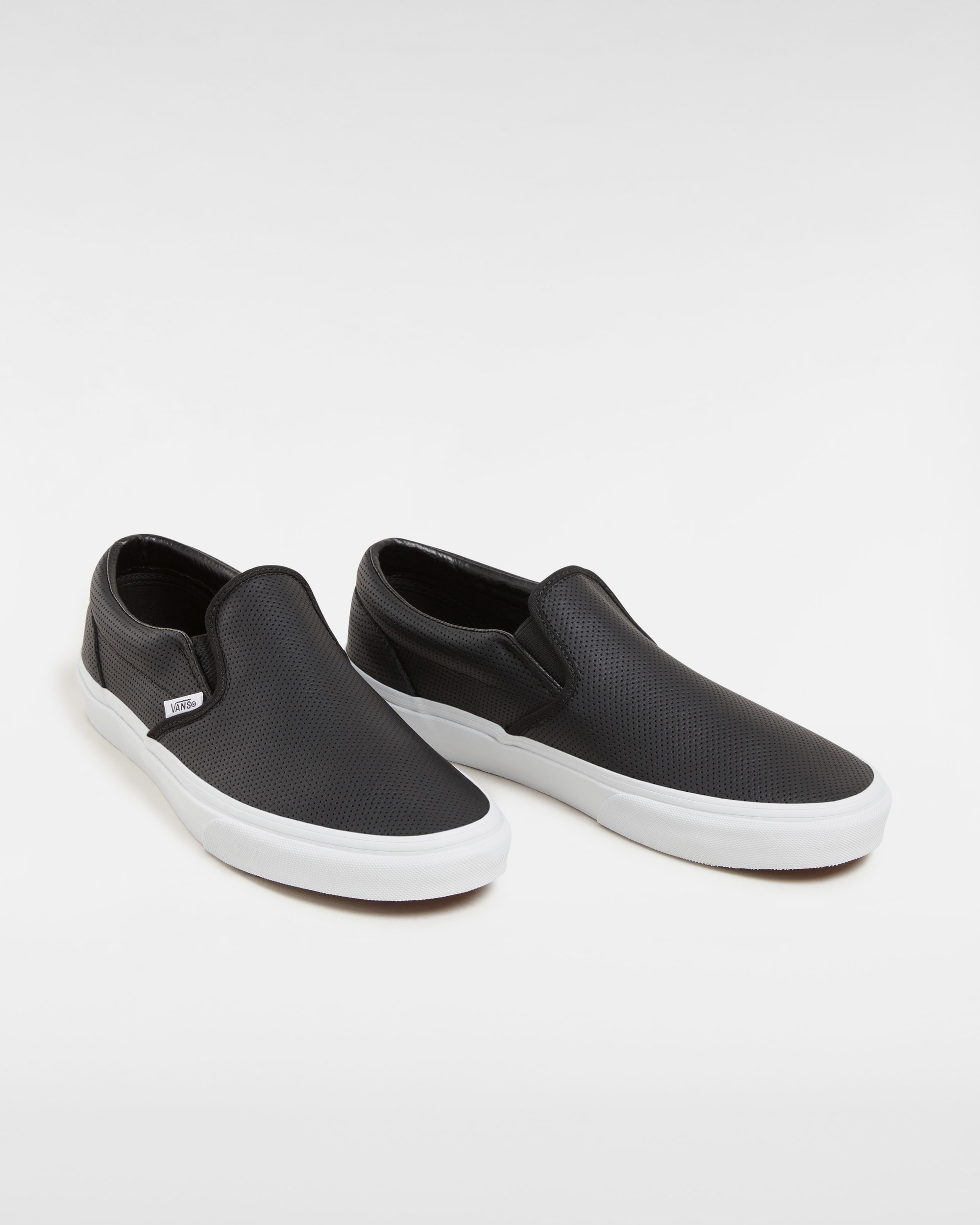 Perf Leather Classic SlipOn Shoes VANS Black ALT1