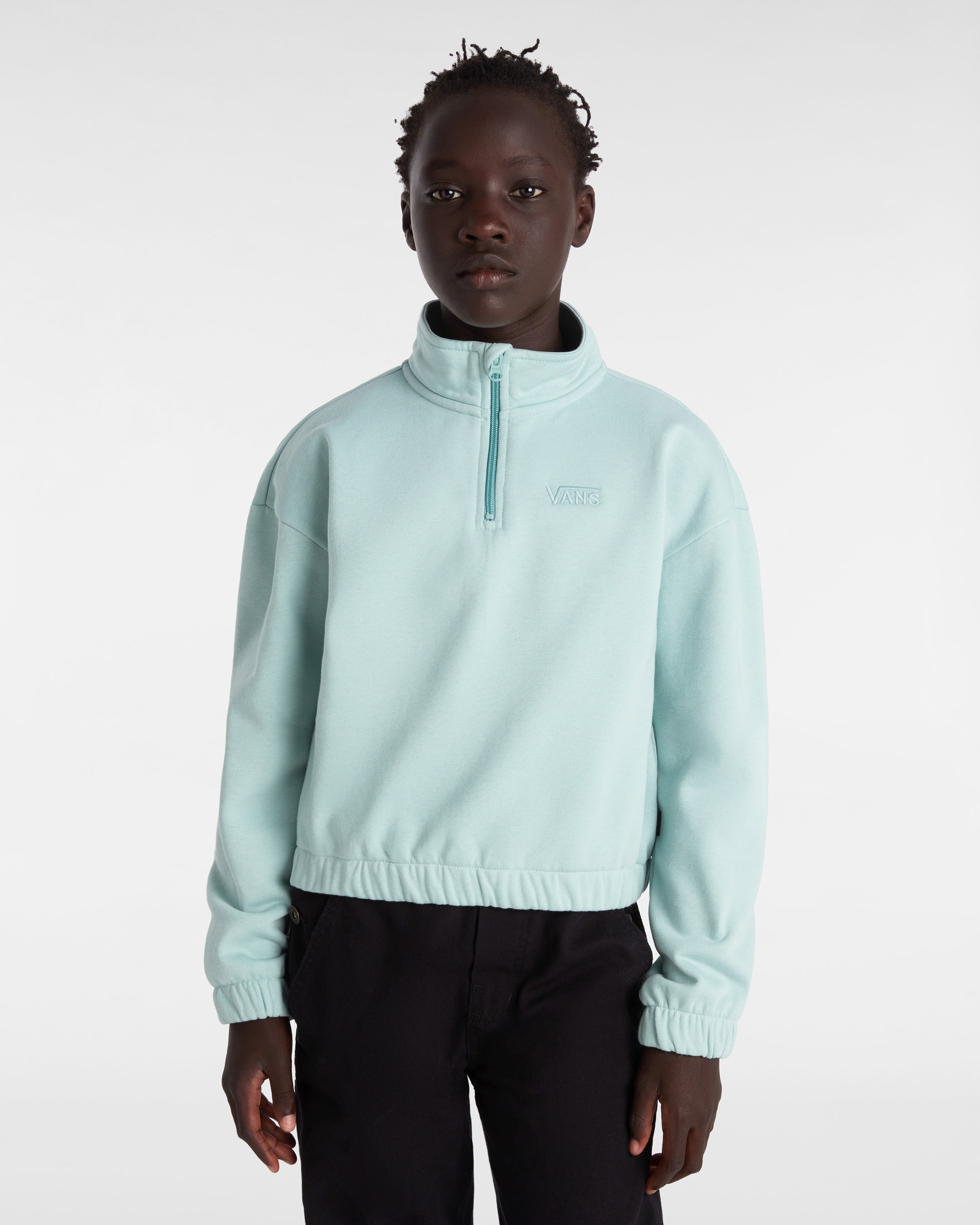 Sweatshirt Half  Mock Fille 814 ans VANS Bleu ALT2