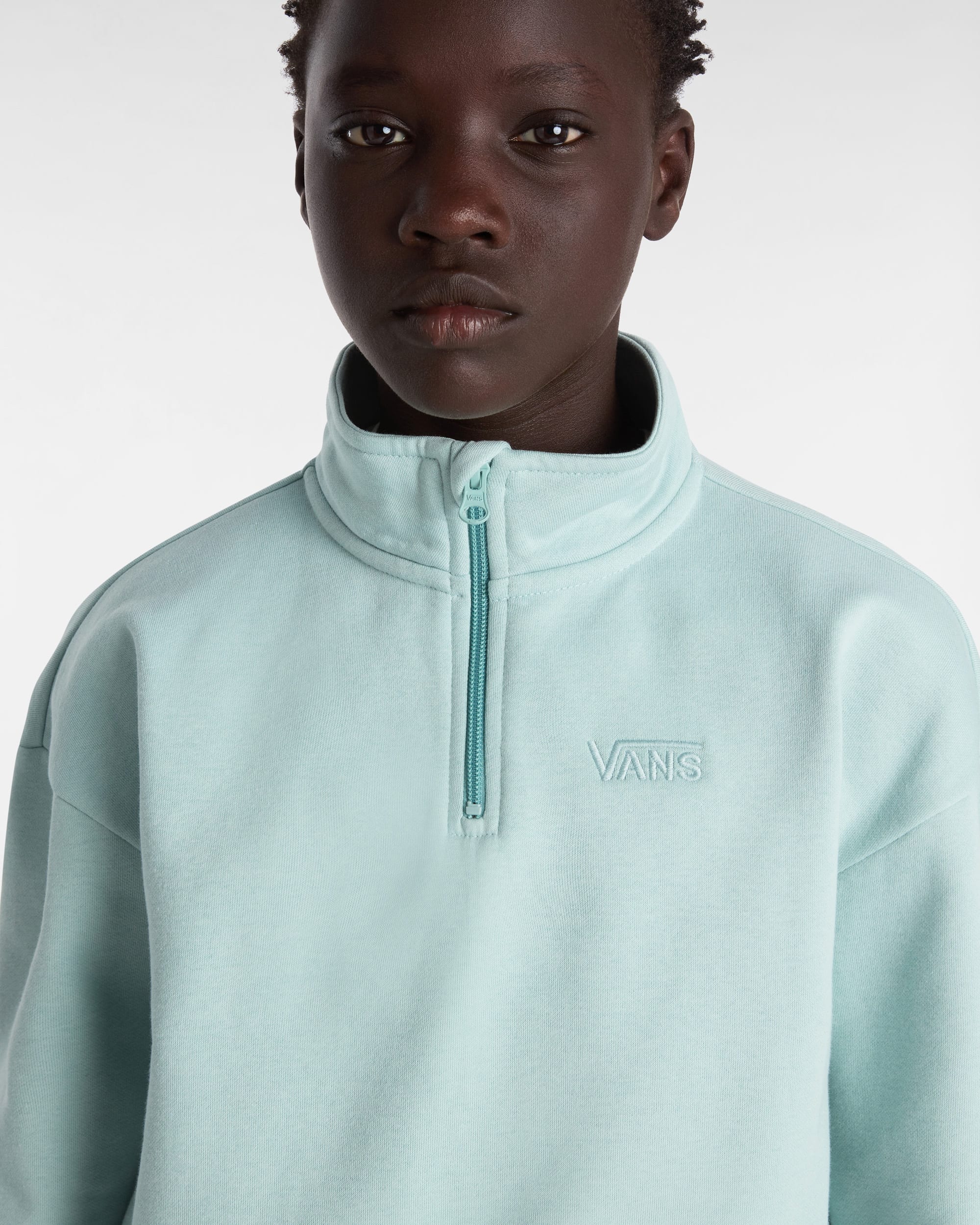 Sweatshirt Half  Mock Fille 814 ans VANS Bleu ALT6