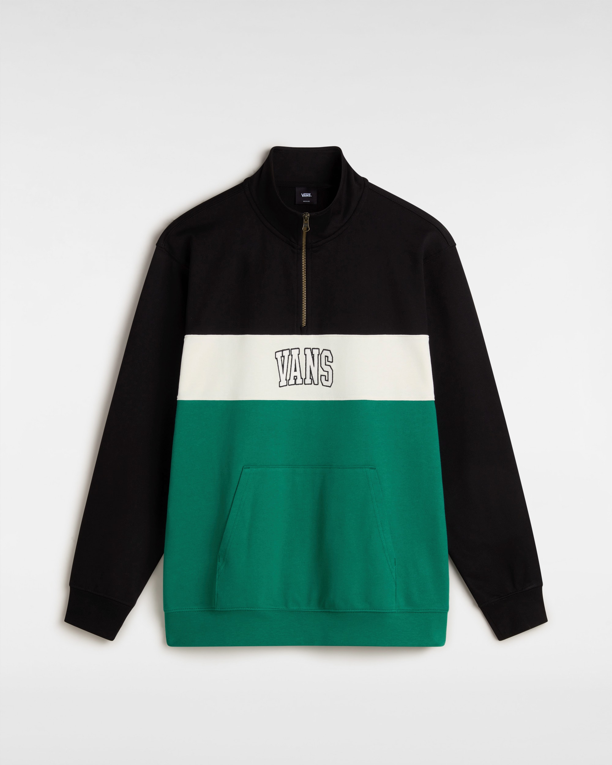 Sweatshirt Vintage Colorblock Half   logo VANS Noir HERO