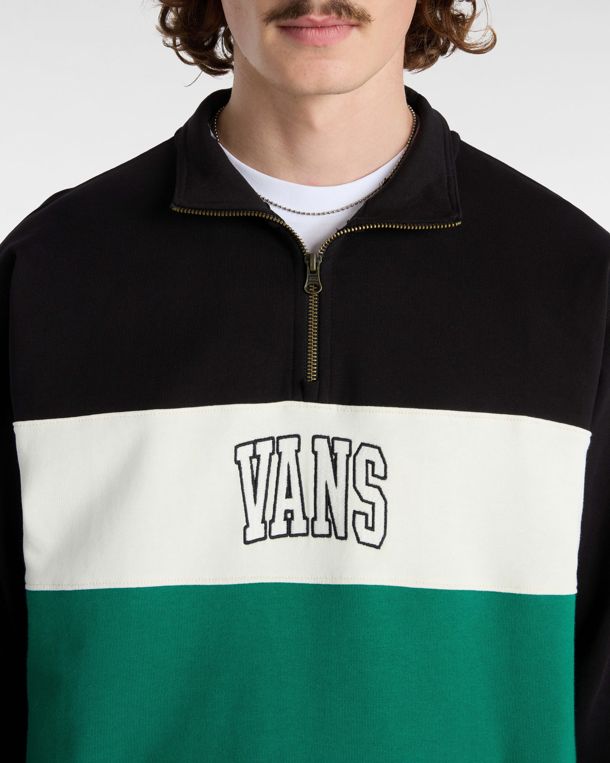 Sweatshirt Vintage Colorblock Half   logo VANS Noir ALT5