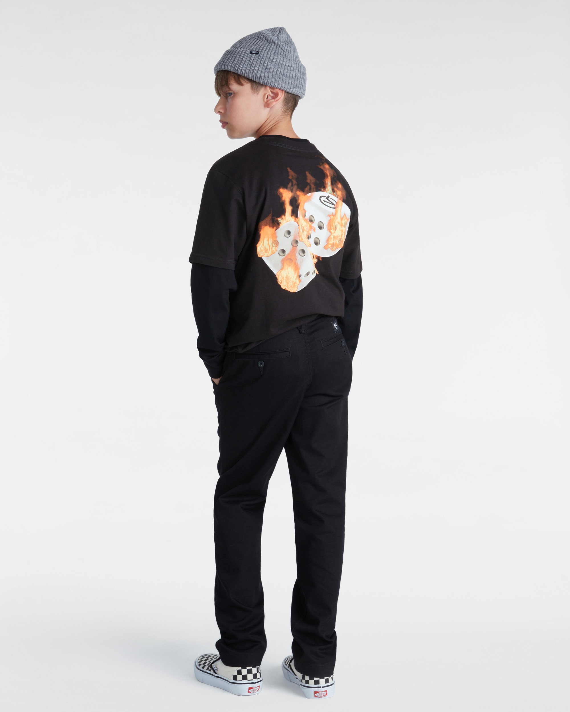 Kids No Dice TShirt 814 Years VANS Black ALT4