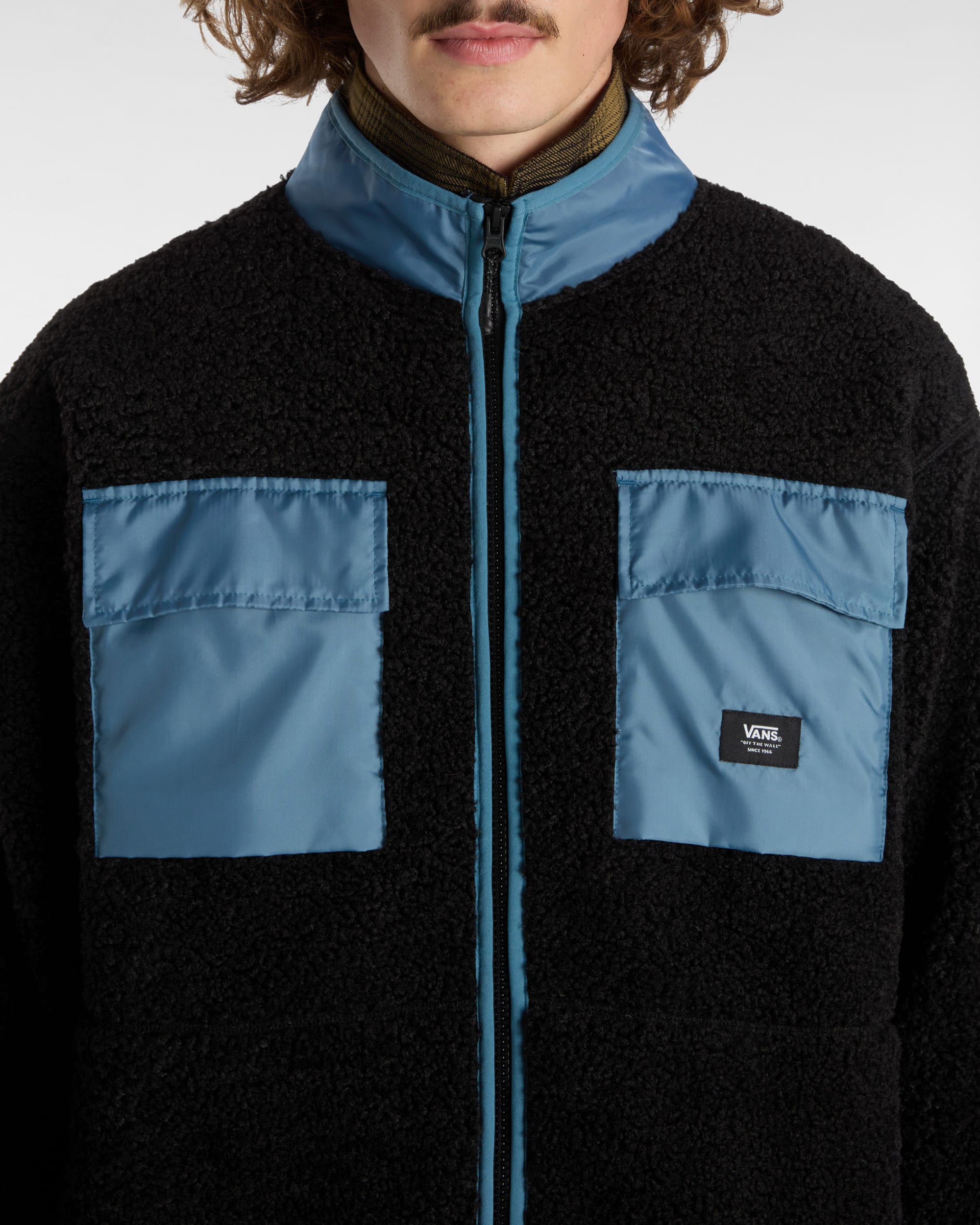 Debrusk Loose Sherpa Full  Sweatshirt VANS Schwarz ALT6