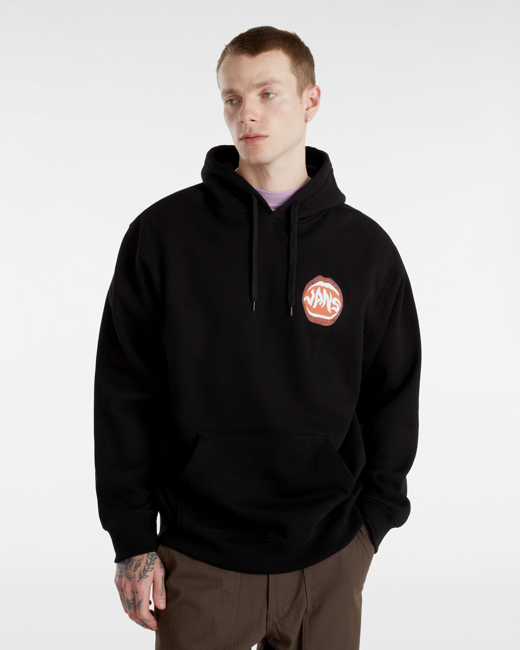 Open Mouth Loose Pullover Hoodie VANS Black ALT2